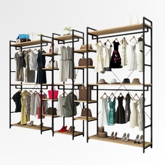 オープンシェルフ・店舗什器|おしゃれで抜け感のあるディスプレイラック|誉PRINTING