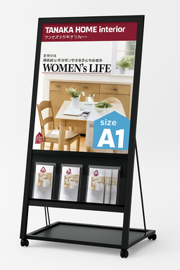 ポスター掲示板付カタログスタンド | 看板・パネル印刷の誉プリンティング
