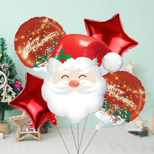 クリスマスアルミバルーン サンタやトナカイの豪華フィルム風船通販|誉PRINTING