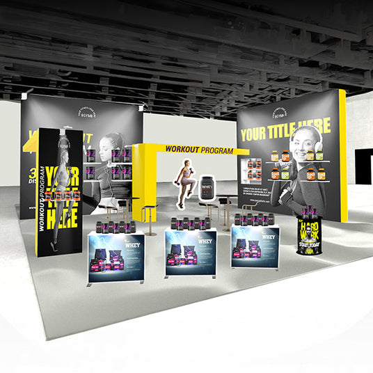 展示会装飾 ブースサイズ4コマ(6×6m)|誉PRINTING