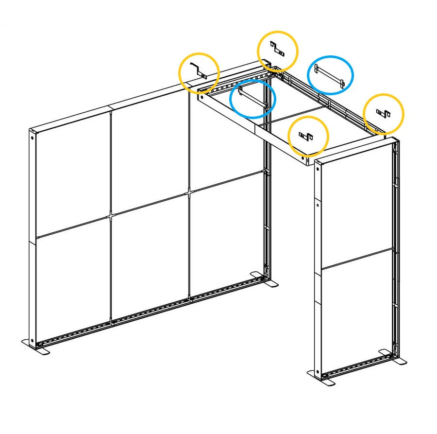 セゴLED内照式バックパネル用ブリッジパーツセット|誉PRINTING