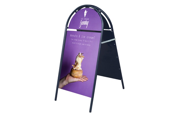 ラウンド両面A型看板