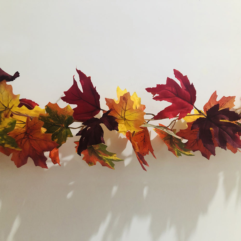ハロウィンリース|LEDメープルリーフガーランド