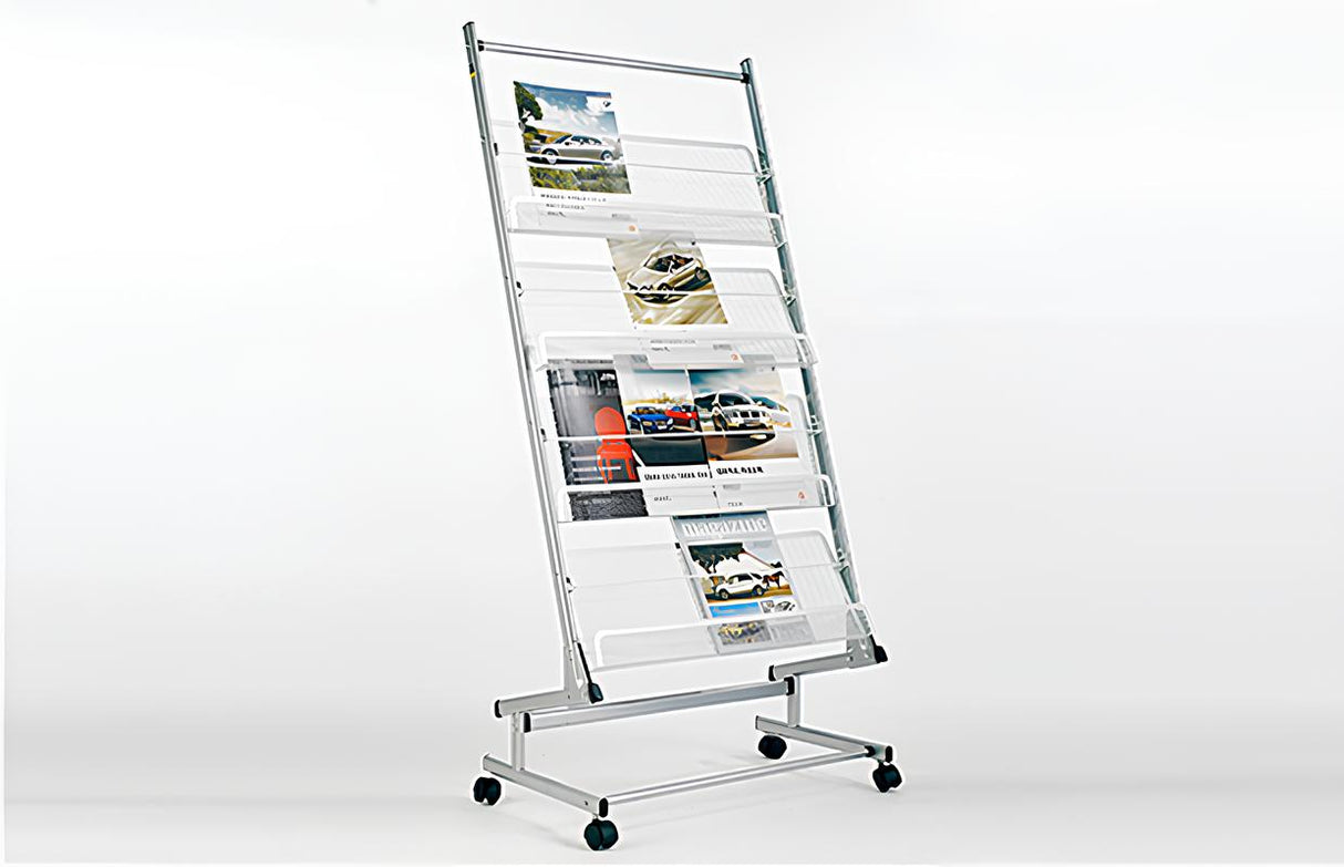 マガジンラック4段キャスター付き|誉PRINTING