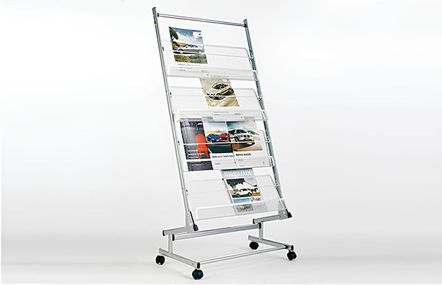 マガジンラック4段キャスター付き|誉PRINTING