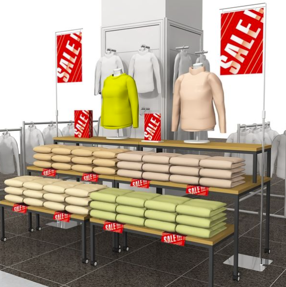 フロアースタンドB クローム(L型)|誉PRINTING