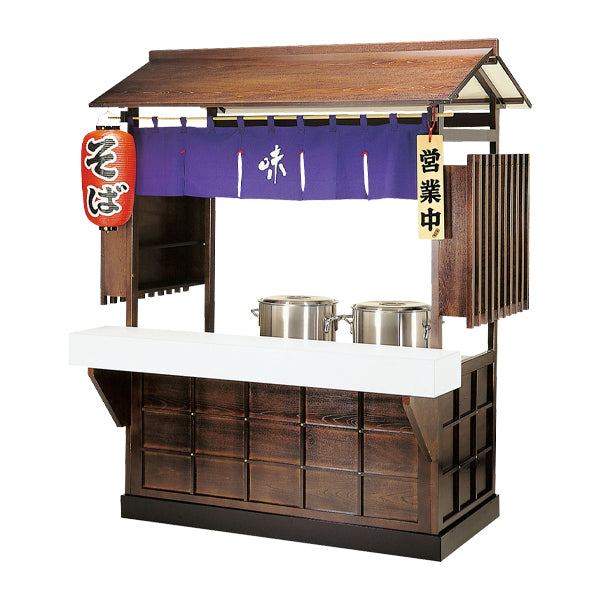 そば・うどん屋台 ES-1500シリーズ|組立式・キャスター付|イベント・催事用