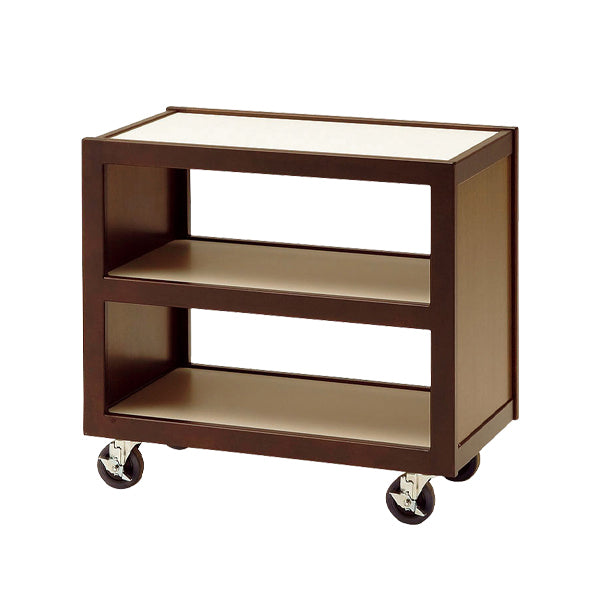 エコノミーサービスワゴン | 選べる4タイプ (ナチュラル/ブラウン・手付/手無) | 天然木・業務用配膳車