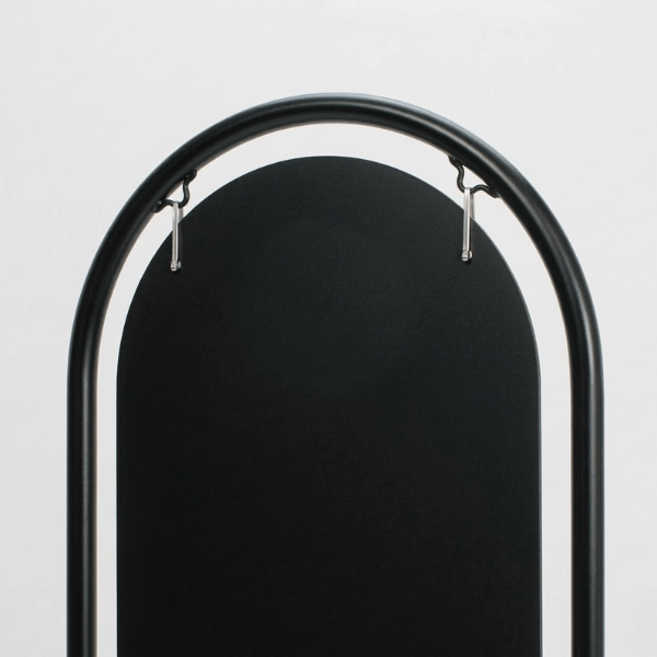 サインスタンド 屋内用 両面 スリムシルエット 丸型 260×520