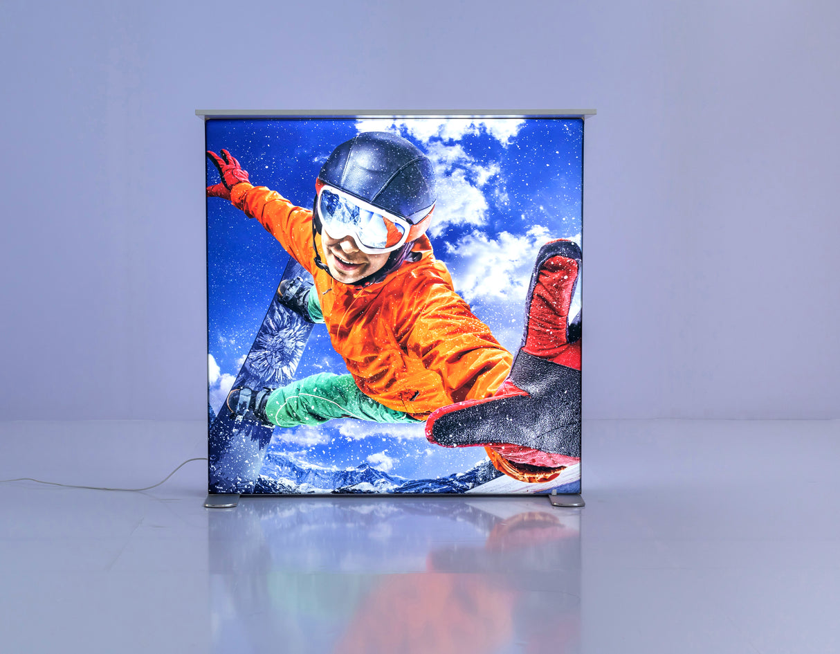 セゴLED内照式バックパネル 100×100 カウンター用天板付き|誉PRINTING