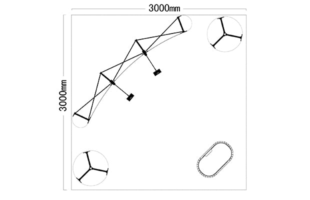 タワー付ポップアップ 3×3カーブ|誉PRINTING