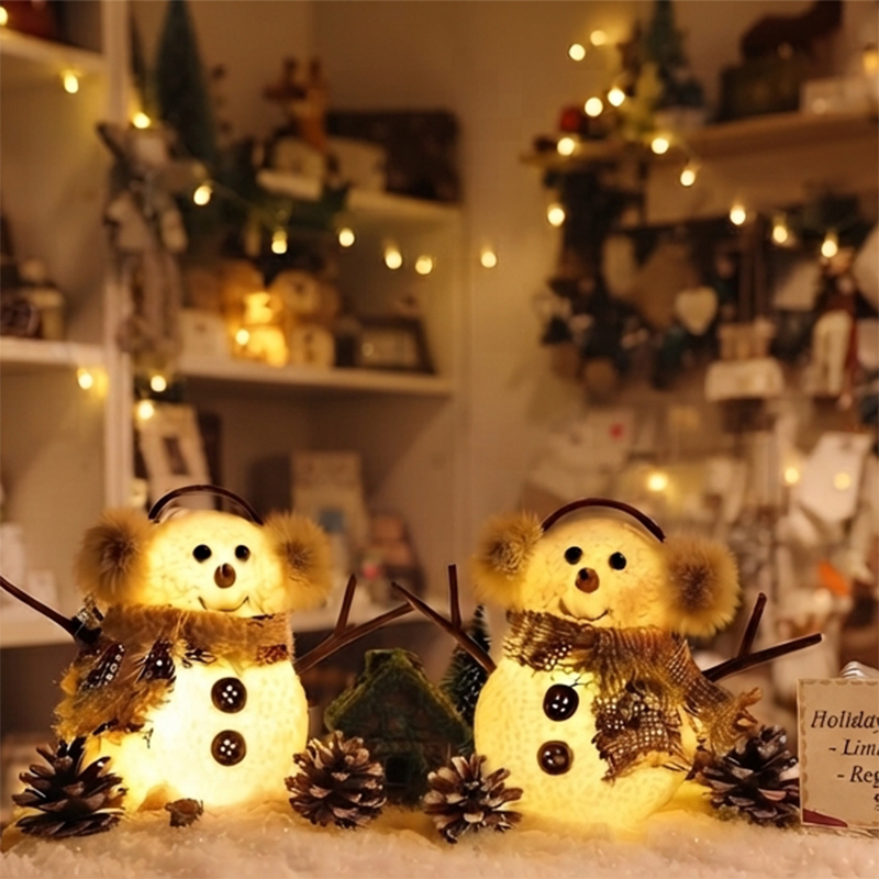 【クリスマス・イベント装飾】光る雪だるま スノーマンオーナメント