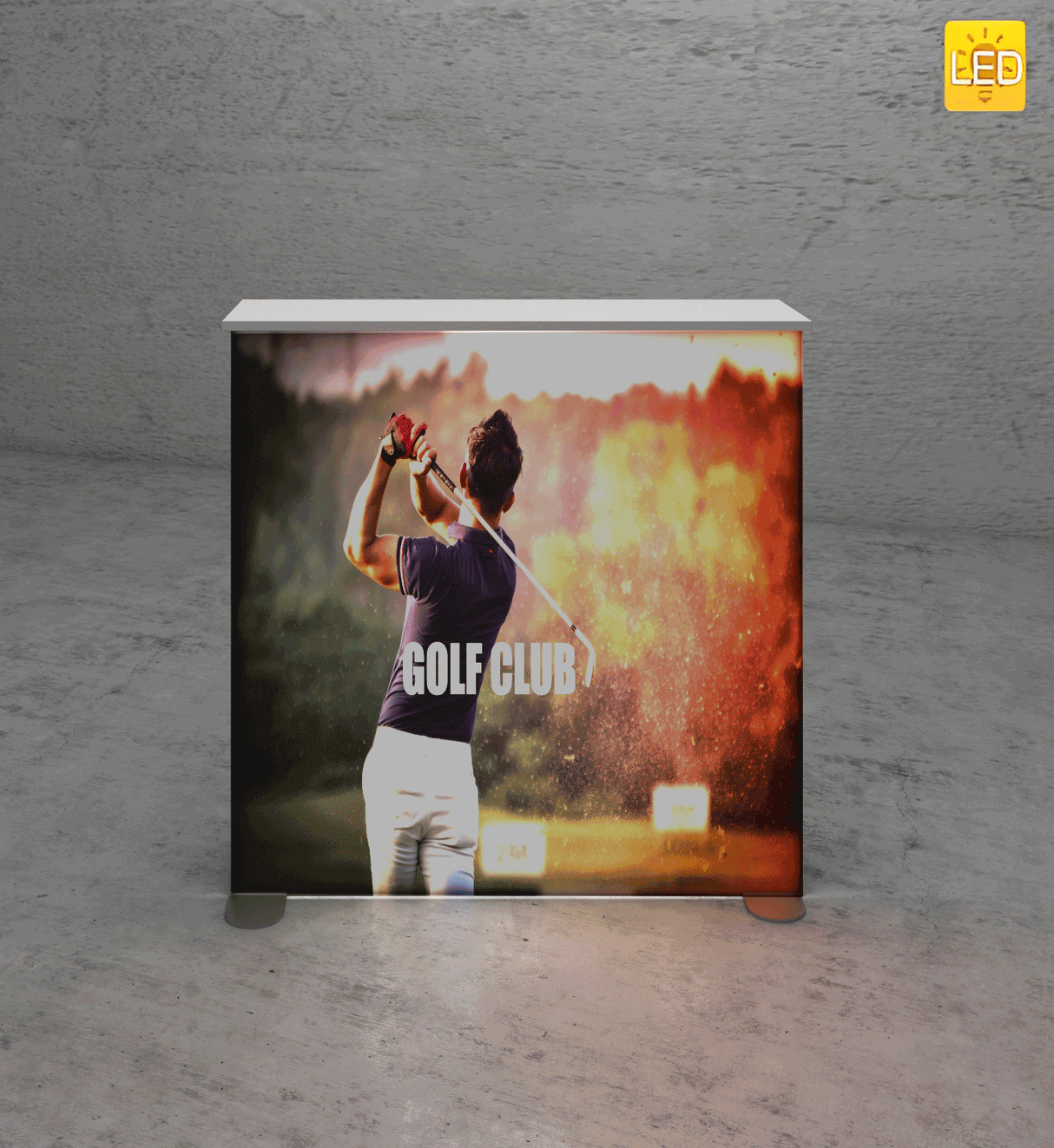 セゴLED内照式バックパネル 100×100 カウンター用天板付き|誉PRINTING