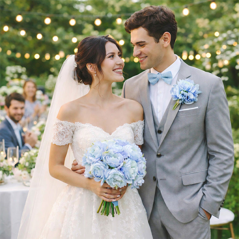 パーティー・インテリア装飾| 造花ピオニー シルクフラワーブーケ(32c)