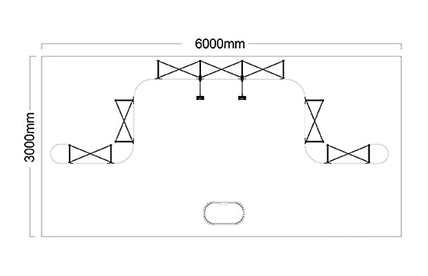 ポップアップ 3×7スクエアウェーブ|誉PRINTING