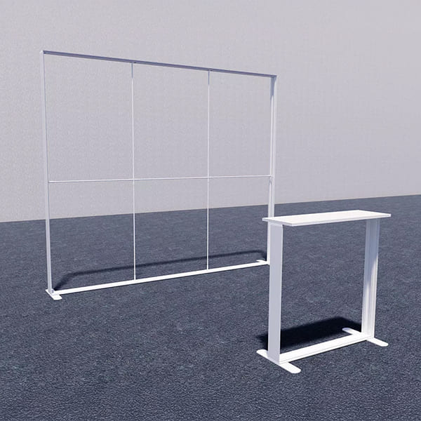 セットディスプレイ セゴライトボックス(内照式バックパネル)E 【1小間用(3m×3m)】