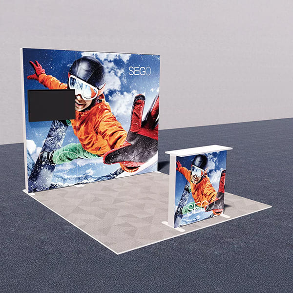 セットディスプレイ セゴライトボックス(内照式バックパネル)F【1小間用(3m×3m)】