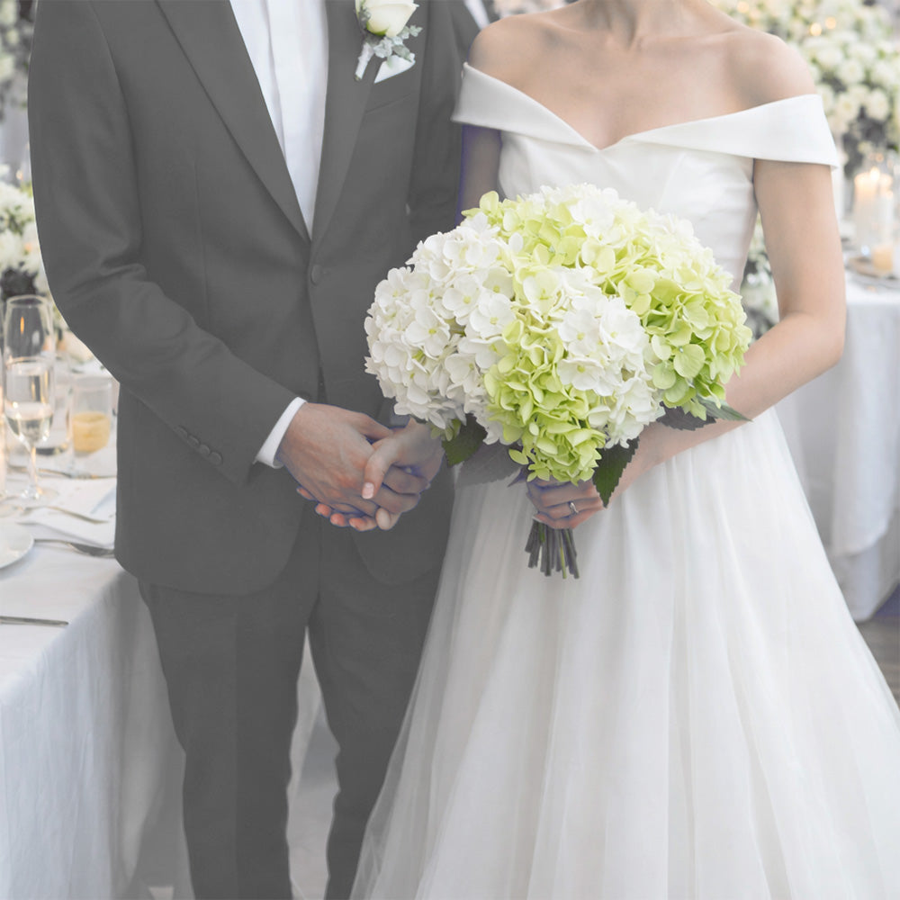 パーティー・インテリア装飾|造花シルクフラワー 紫陽花ブーケ5輪セット