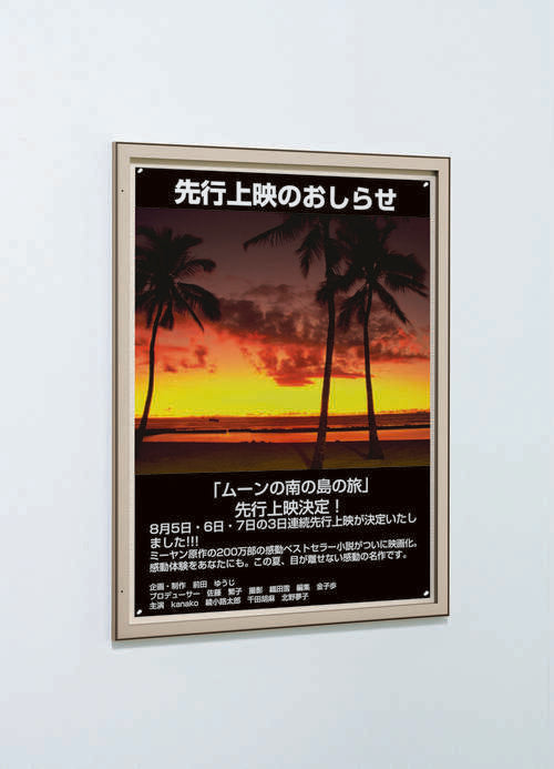 壁面掲示板 613 ピンロック内扉式ケース 映画・イベントポスター掲示イメージ|誉PRINTING