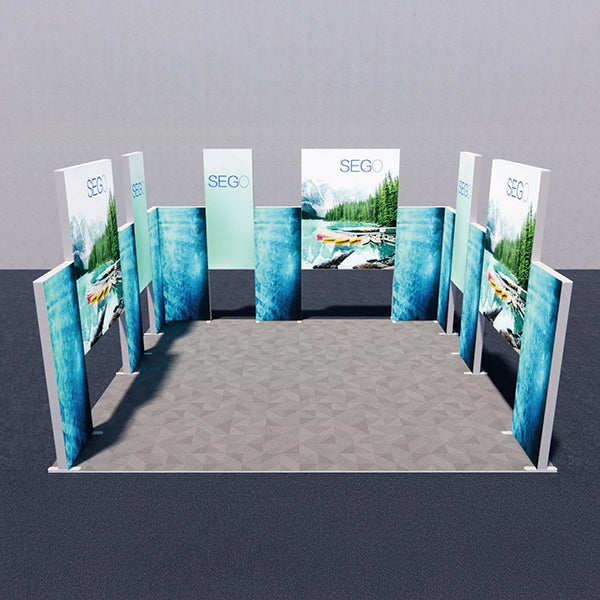 セットディスプレイ セゴライトボックス(内照式バックパネル)Q【4小間用(6m×6m)】