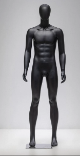 全身 男性マネキン【マットブラック】02|誉PRINTING