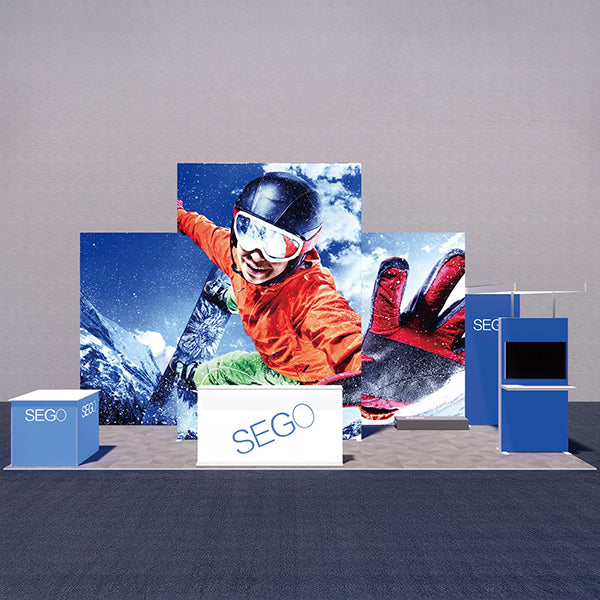 セットディスプレイ セゴライトボックス(内照式バックパネル)R【3〜4小間用(8m×3m)】