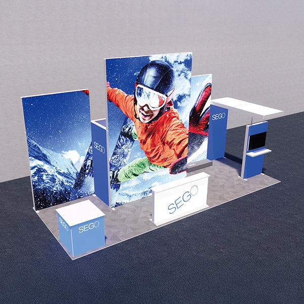 セットディスプレイ セゴライトボックス(内照式バックパネル)R【3〜4小間用(8m×3m)】