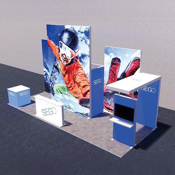 セットディスプレイ セゴライトボックス(内照式バックパネル)R【3〜4小間用(8m×3m)】