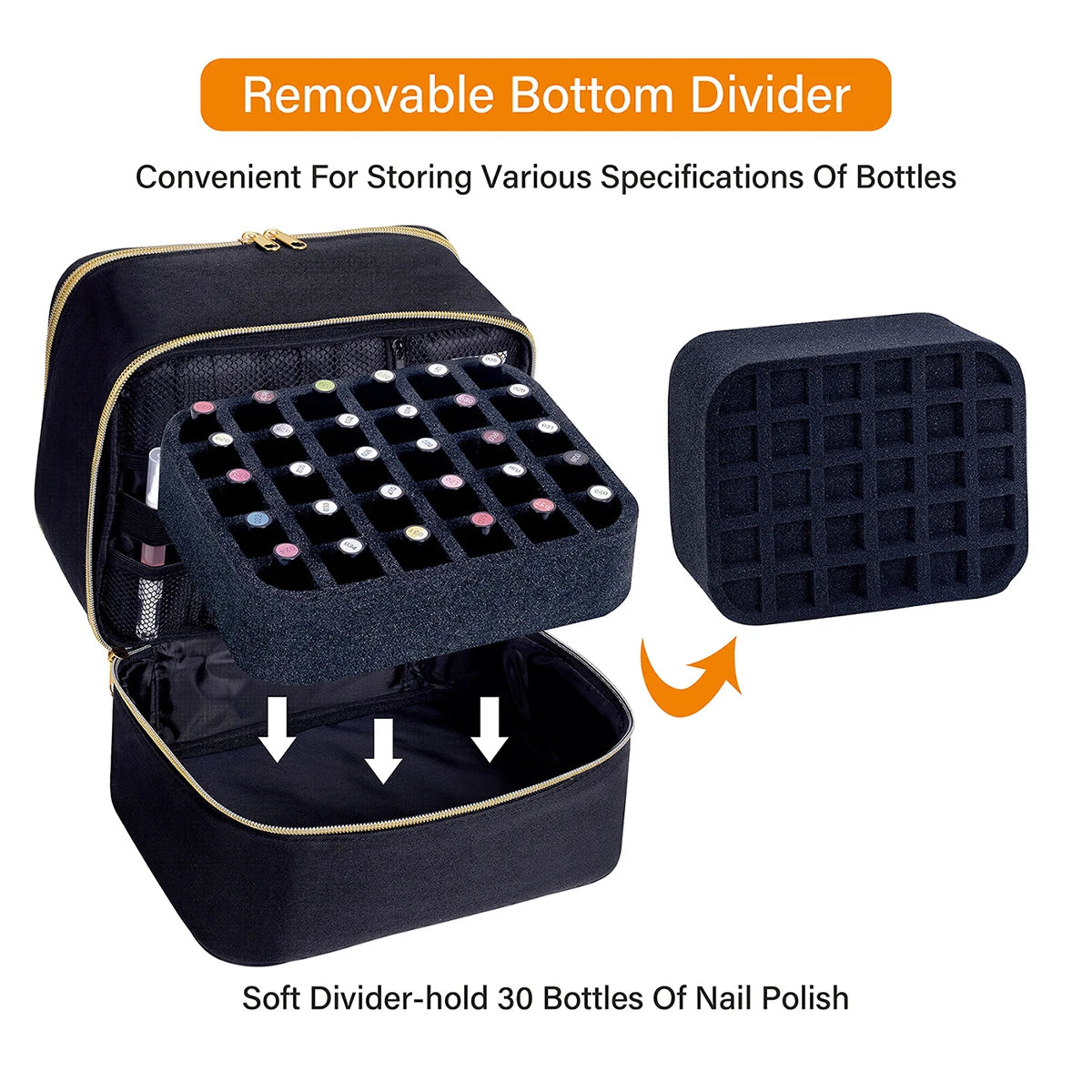 |イベント・ノベルティ用品 | 2段式ネイル・コスメ用収納用バック | W24×H18×D21cm
