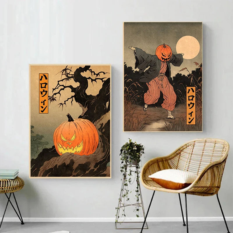 イベント・ハロウィングッズ|骸骨アートキャンバスポスター