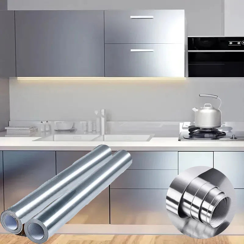 DIY用 ステンレス風ステッカー 幅40cm 1M/3M/5M/10M/20M つや消し仕上げ