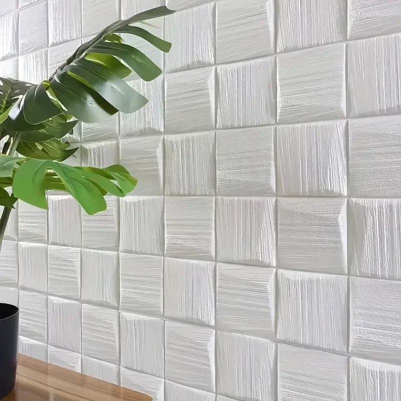 DIY用 3Dブロック型モルタル壁風ステッカー 5pcs/10pcs 衝撃吸収機能