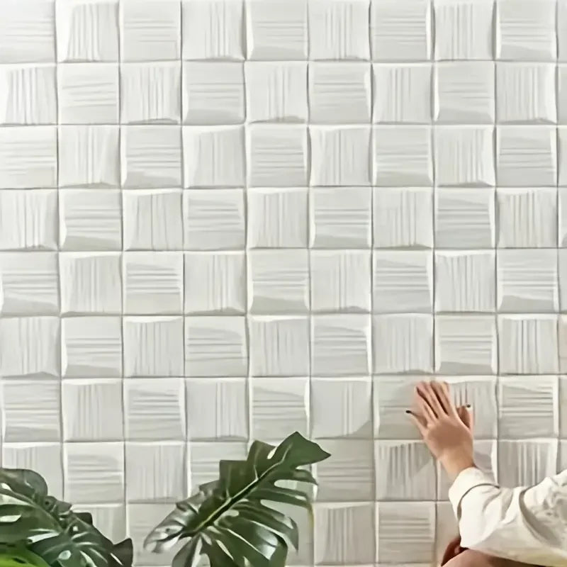 DIY用 3Dブロック型モルタル壁風ステッカー 5pcs/10pcs 衝撃吸収機能