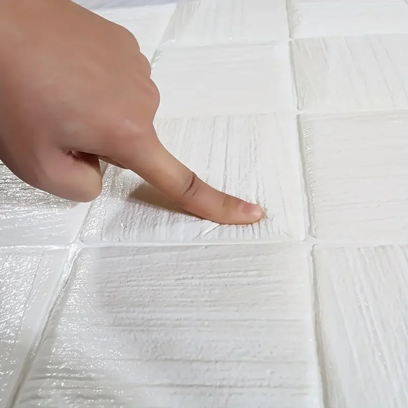 DIY用 3Dブロック型モルタル壁風ステッカー 5pcs/10pcs 衝撃吸収機能