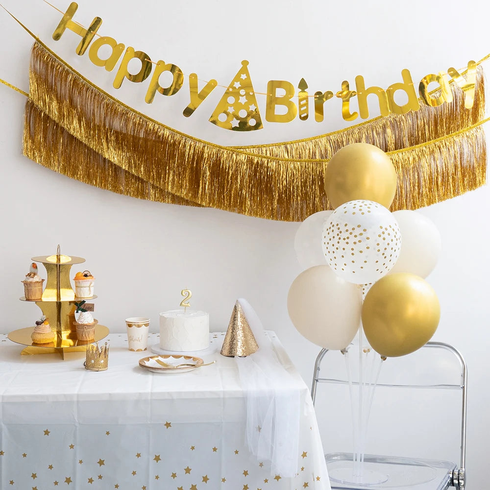 パーティー・インテリア装飾 誕生日用バナー フリンジガーランド 壁面装飾