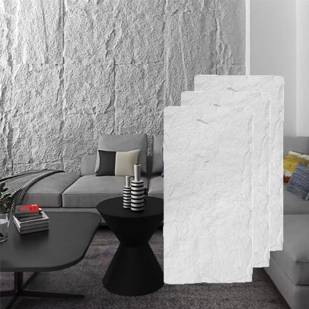 壁面装飾 スタイリッシュなモルタル風 壁紙シート 27㎝×54.5㎝ 防水・防カビ