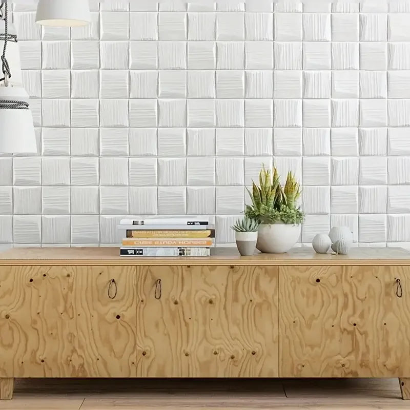 DIY用 3Dブロック型モルタル壁風ステッカー 5pcs/10pcs 衝撃吸収機能