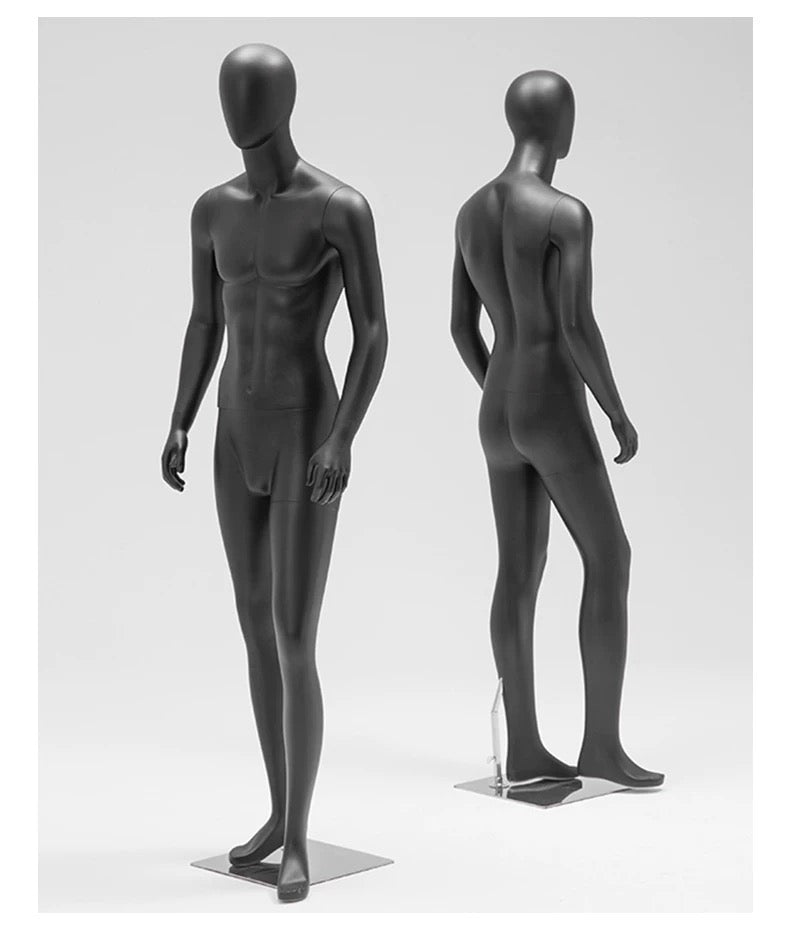 全身 男性マネキン【マットブラック】02|誉PRINTING