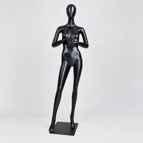 ファッションマネキン 女性 卵型ヘッド 全身 5ポーズ(脚クロス・座りあり)|アパレル店舗のディスプレイに