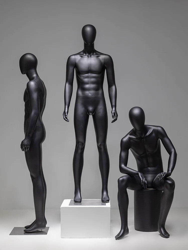 全身 男性マネキン【マットブラック】02|誉PRINTING