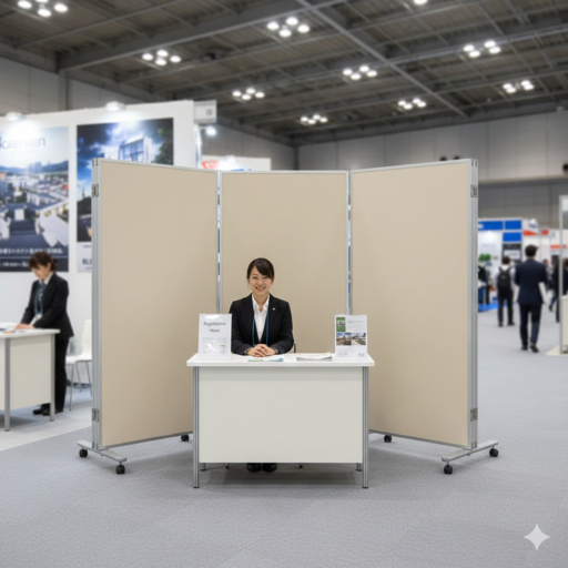 <国産>三ツ折衝立F 両面有孔ボード