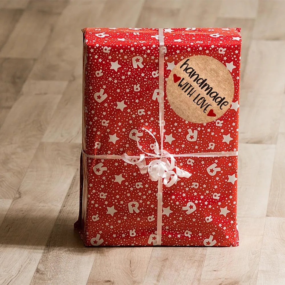 |イベント・ノベルティ用品 |ナチュラルクラフト円形ステッカー100・500枚 | 直径2.5c