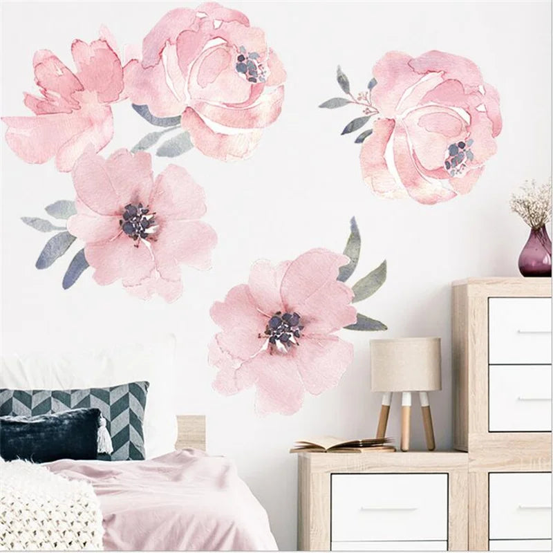 DIY・インテリア装飾用 花柄壁紙プリント 30㎝×90㎝ アンティークバラ柄