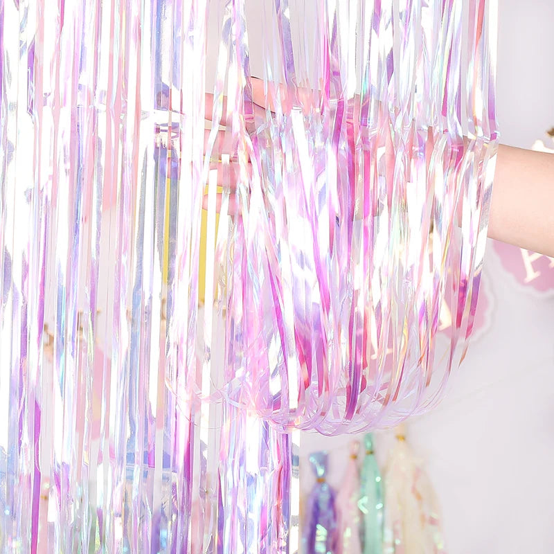 パーティー・インテリア装飾 キラキラ!オーロラカラーカーテン デザイン19