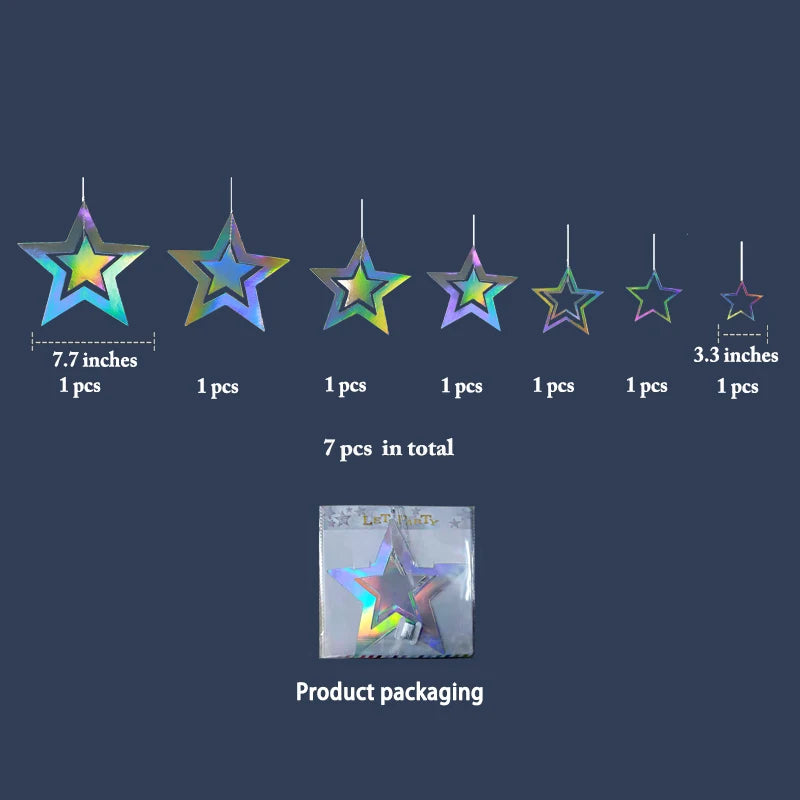 イベント・クリスマス装飾|虹色ホログラフィックガーランド
