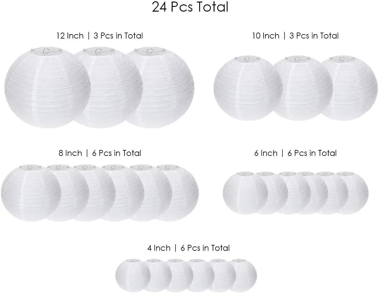 イベント・パーティー装飾|結婚式&イベント用紙ランタンセット(18個)