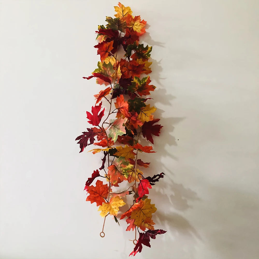 ハロウィンリース|LEDメープルリーフガーランド