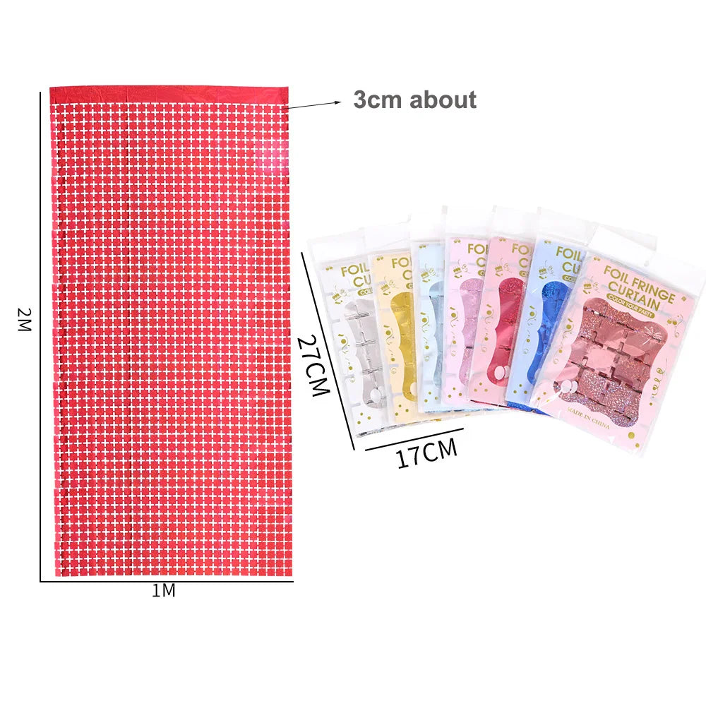 パーティー・インテリア装飾 キラキラ!カーテン 2枚入 ミラーボール風デザイン