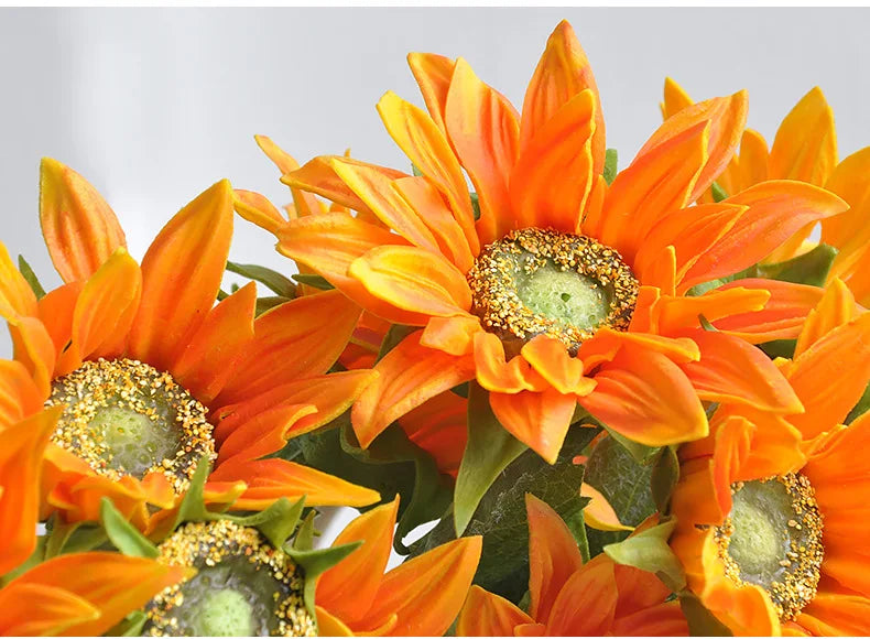 人工シリコンひまわりブーケ・造花・リアルタッチ・フェイクプラント