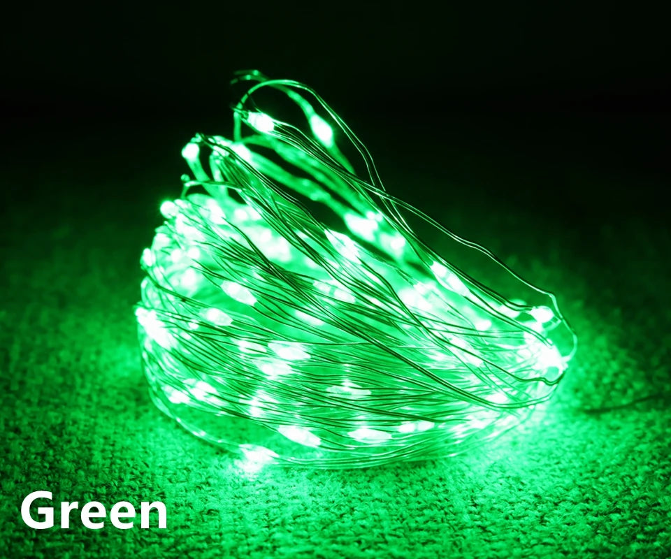 ドレープライト|イベント・クリスマス装飾|LEDストリングライト 銅線(1〜10m )